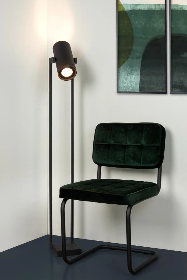 Lucide DOME - Floor lamp - LED Dim. - GU10 (ES111) - 2x12W 2200K/3000K - Black - ambiance 2